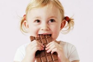 Ребенок и шоколад