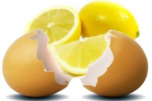 Яичная скорлупа с соком лимона